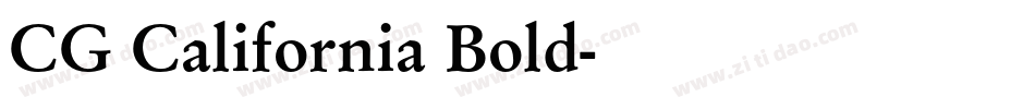 CG California Bold字体转换